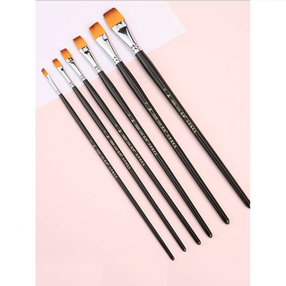 Nylon Art Brown Brush 6 Pcs