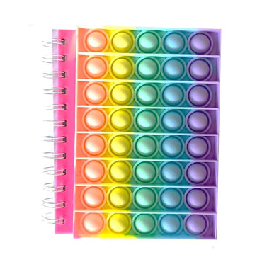 Bubble Pop Spiral White Lined Paper Notebook