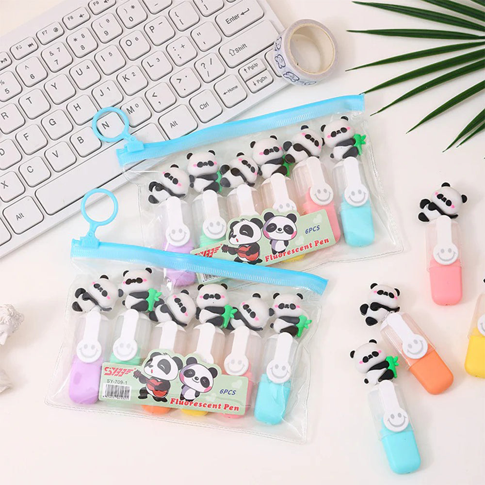 Panda Highlighter Pack Of 6 Pcs / SY-709-1