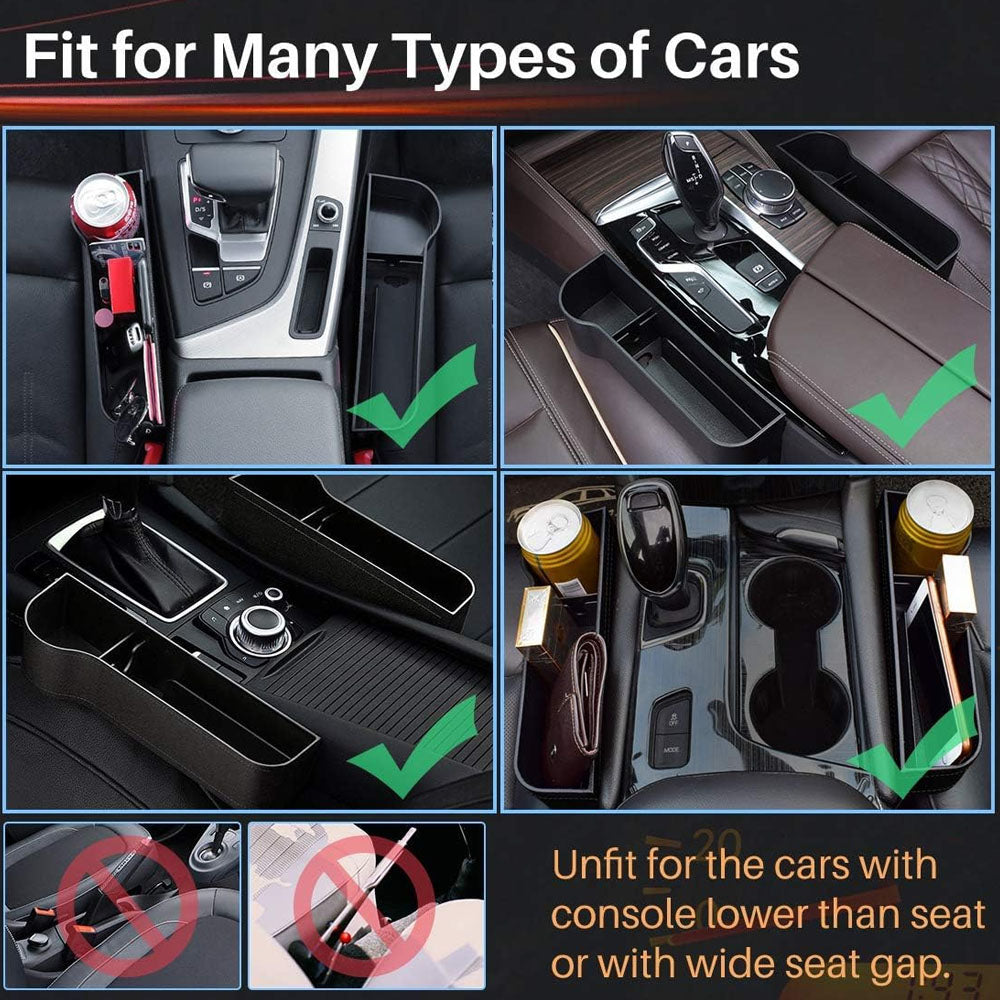 Car Seat Organizer Gap Filler Storage Box Car Side with Cup Holder Left Side / 678917 / 1280