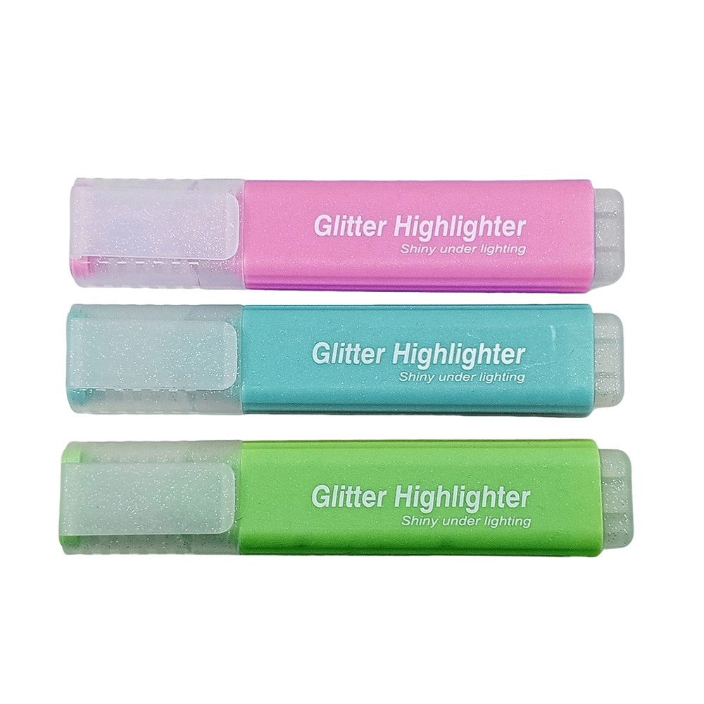 Glitter Highlighter Pens 3 Pcs / H3331