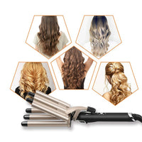 (Net) Curling Iron Hair Wave Curler Temperature Adjustable Four Barrels Hair Iron Hair Waver Iron Ceramic Tourmaline Crimper Hair Iron With Dual Voltage / XR-8832