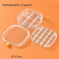 Acrylic Jewelry Organizer Storage Box Display Case Travel Earring 2 Layers / LD-1002