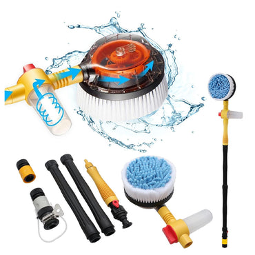 (Net) MACHSWON Rotating Car Wash Brush, Automatic Rotating Washing Brush, High Pressure Water with Soap Reservoir for Washing Car / BD-705
