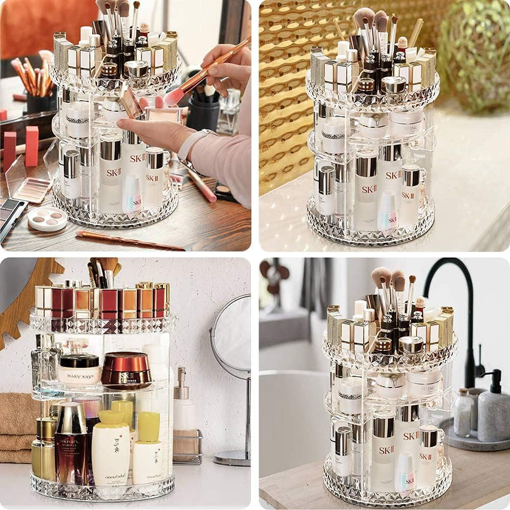 60 Degree Rotating Cosmetic Organizer With 6 Adjustable Layers / JN:199