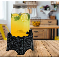 Herevin 5 lt Written Pattern Stand Glass Dispenser
