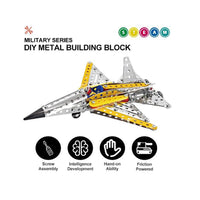 249PCS Kids Metal Screw Nut Assembly Battle Aircraft Toy