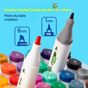 (Net) Portable Double-headed Marker Pen Food Grade Water-based Marker Pen