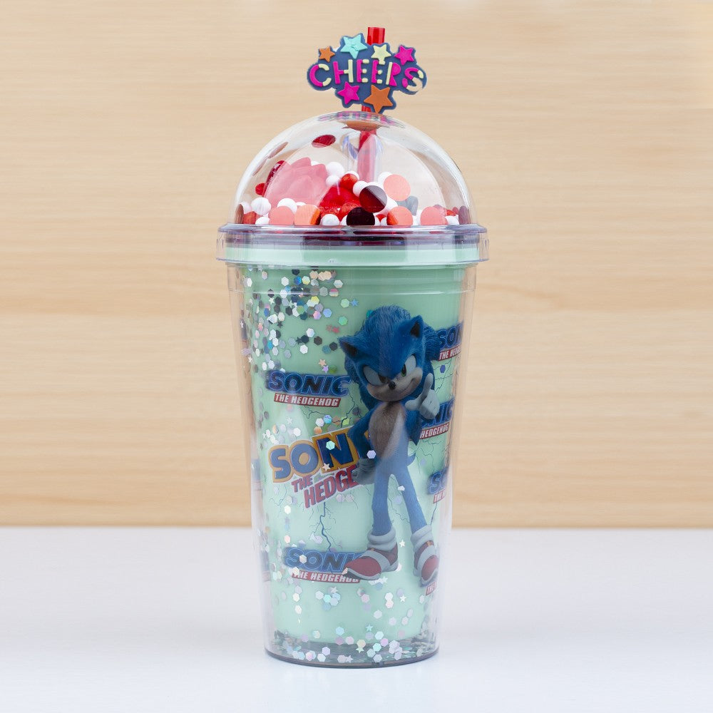 (NET) Plastic cup with straw for kids  450ml