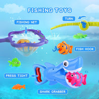 (Net) Summer Shark Grabber and Fish Catching Pool Fishing Game