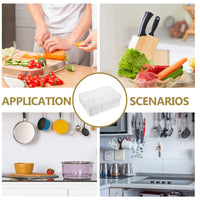 8 In 1 Drain Box Refrigerator Fresh Keeping Storage Box Fruit Vegetable Drain Crisper Kitchen Garlic Sealed Container