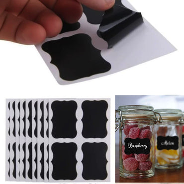 Chalkboard Labels,Fashionclubs Reusable Blackboard Stickers for the Kitchen, Pantry, Mason Jars, Wine Glasses 36PCS / 645222 / CC-223