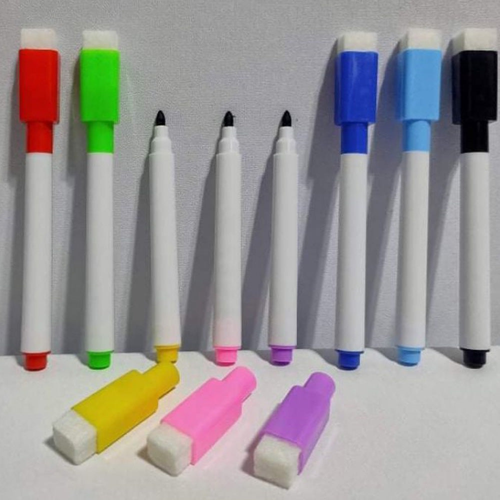 (NET)  Magnetic Marker Pen Liquid Paint Marker Magnetic Erasable Markers 8 pcs