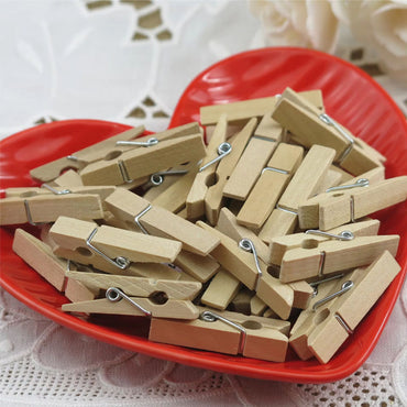 20 pcs Mini Wooden clips