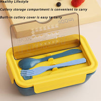 (net) Lunch Box, Leakproof,Food Container Cutlery Set, Bpa Free, Microwave Dishwasher Safe Meal Prep Containers / 78913