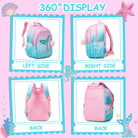 (NET) School Backpacks With Lunch Box & Pencil Case Set Of 3 Pcs