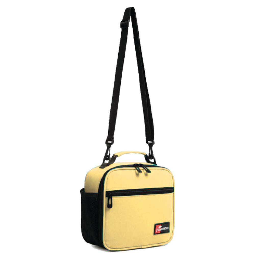 (NET) Insulated Lunch Bag Beige With Shoulder Strap