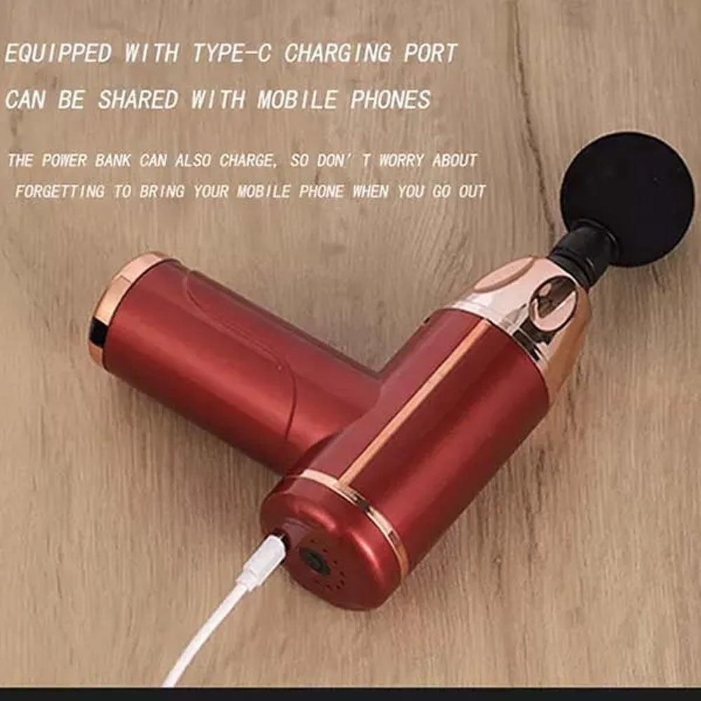 (Net) Mini fascial Massage Gun, Deep Tissue Portable Muscle Massager for Back Relief, Electric Massage Gun with one Massage Head, for Relieves muscle stiffness and soreness