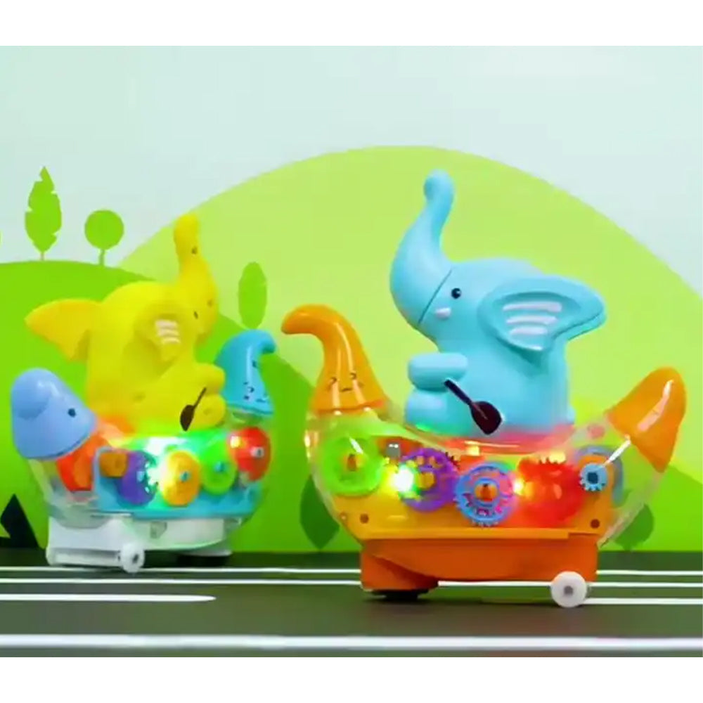 Electric Animal Train Toy with Dazzling Lights and Music