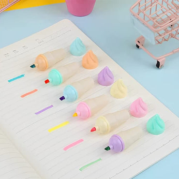 Cute Ice Cream Highlighter Marker Combo For Kids Set of 6 Multicolor / XYH-1708