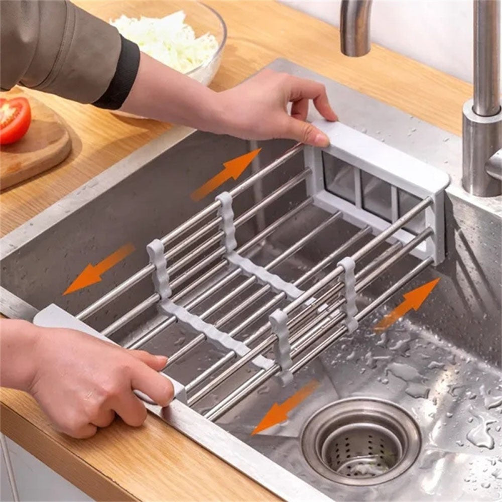 Loading Rack Ribbon Drain Multifunctional Drain Rack Kitchen Stainless Steel Shelving