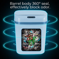 (Net) Smart Sensor Trash Can Plastic to Go Containers Woven Trash Can Smart Garbage Can Touchless Kitchen Box Garbage Storage Container / ZSW-L12