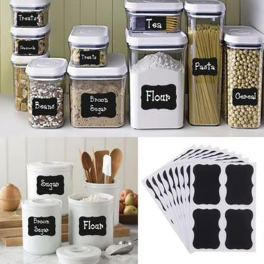 Chalkboard Labels,Fashionclubs Reusable Blackboard Stickers for the Kitchen, Pantry, Mason Jars, Wine Glasses 36PCS / 645222 / CC-223