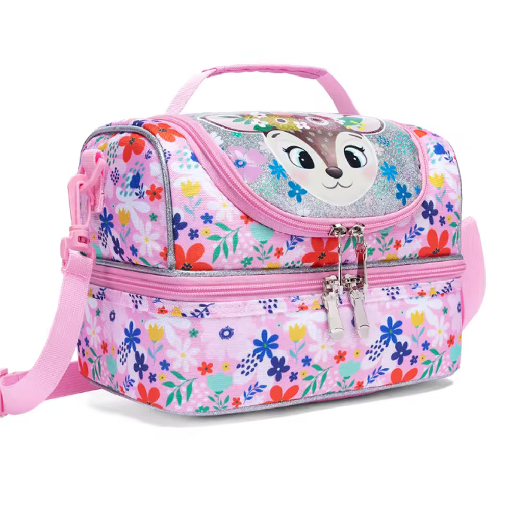 (NET) Cartoon Kids Lunch Bag Insulated Bento