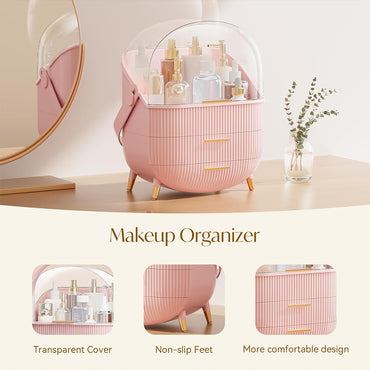 (NET) Multi-Function Make Up Case Dustproof Cosmetic Storage Box