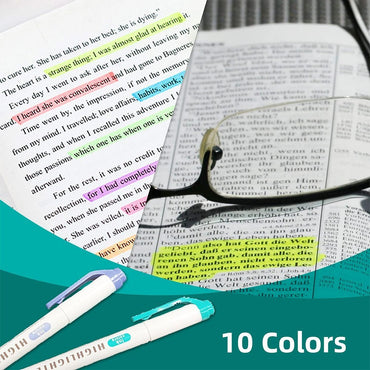 Highlighters Dual Tips Marker Pen Pack Of 10 Colors / SY-826