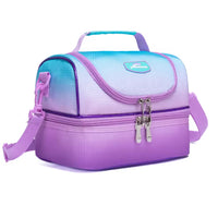 (NET) Purple Kids Lunch Bag Insulated Bento