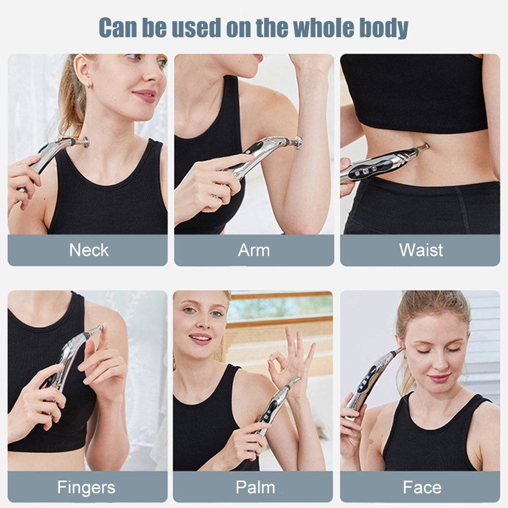 (Net) Massage Pen Rechargeable Pulse Massager Electric Acupuncture Pen Tens Physiotherapy Muscle Simulator Beauty Products Health Tool / DF-668