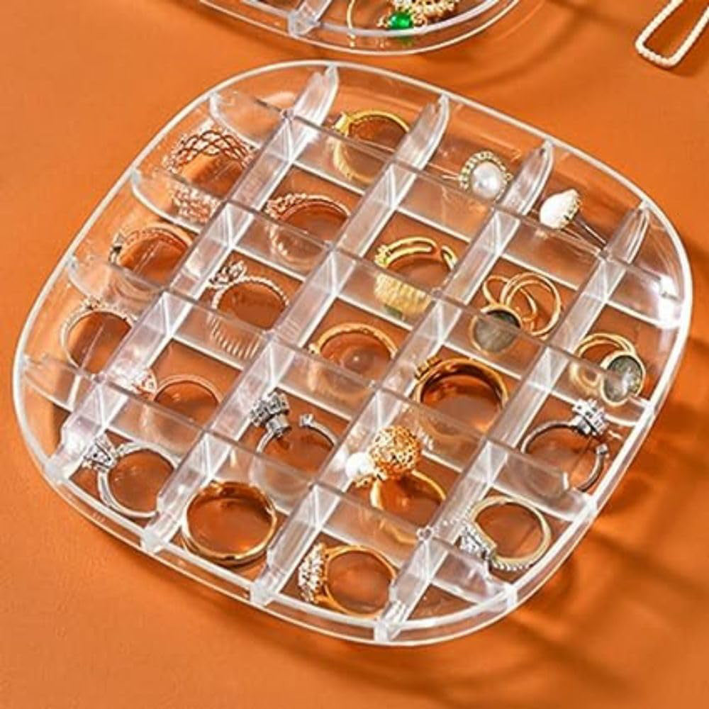 Acrylic Jewelry Organizer Storage Box Display Case Travel Earring 1 Layer / LD-1001