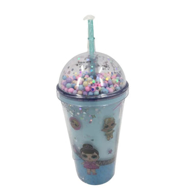 (NET) Lol Plastic Cup With Straw 400 ML