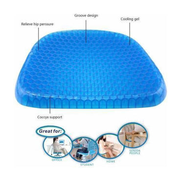 (Net) Silicone Gel Egg Sitter Cushion Seat Flex Pillow Soft Breathable Honeycomb Cushion Back Support Sit with Non-Slip Cover for Home/Office/Car/Wheelchair