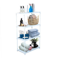 4 Tier Free Standing Bathroom Organizer Multifunction Rack Organizer Stand for Living Room Kitchen Pantry