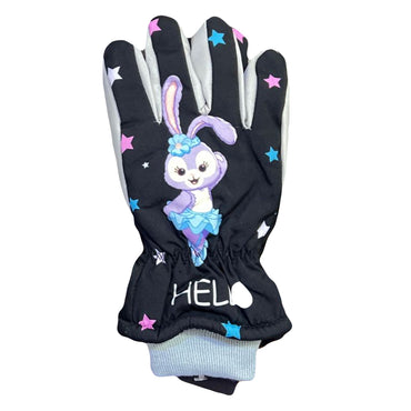 Kids' Windproof Waterproof Mittens - Cute Rabbit Design