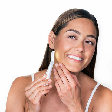 (net) Finishing Touch Flawlbss Derma plane, Lighted Facial Exfoliator and Hair Remover