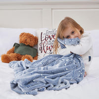Magic Glow in The Dark Blanket Throw with Star Sky Objects Super Soft Snuggly Fluffy
