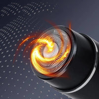 (net) Men Electric Shaver USB Rechargeable Low Noise Facial Beard Trimmer Home Car Use