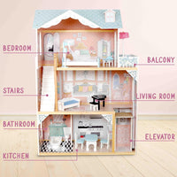 (Net) Wooden Doll house Playset