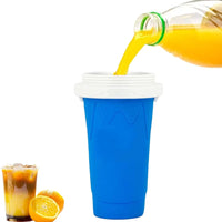 Quick Frozen Magic Cup, Double Layers Slushie Cup, DIY Homemade Squeeze Icy Cup, Fasting Cooling Make And Serve Slushy Cup For Milk Shake, Smoothies
