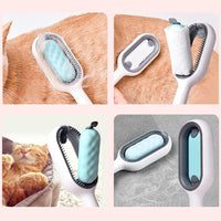 (Net) Clean Hair Removing Comb Sticky Brush For Cats Dog Cuddles, Pet Hair Remover with Wet Wipes for Long & Short Haired