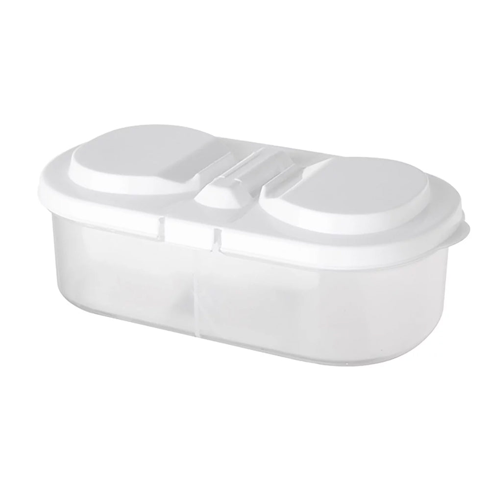 2 Grid Reusable Plastic Food Storage Containers with Lid