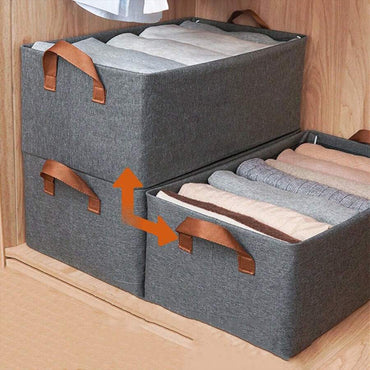 Cationic Steel Frame Storage Box Foldable Portable Cloth Clothes Organizer Basket 46x28x20 cm