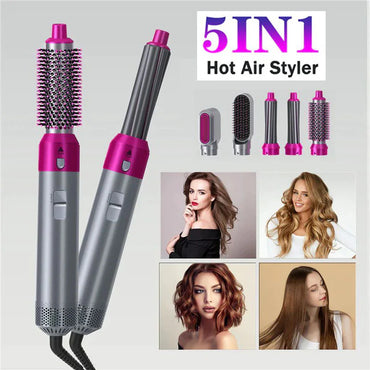 5 in 1 Hot Air Styler Hair Straightener Dryer Comb Multifunctional Styling Tool For Curly Hair Machine For Straightening Curling Drying Combing Scalp Massage Styling Small Box