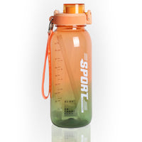 (Net) Leakproof And High Temperature Resistant Gradient Color Plastic Cup With Straw 1100 ML