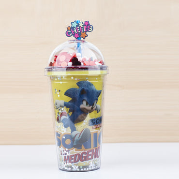 (NET) Plastic cup with straw for kids  450ml