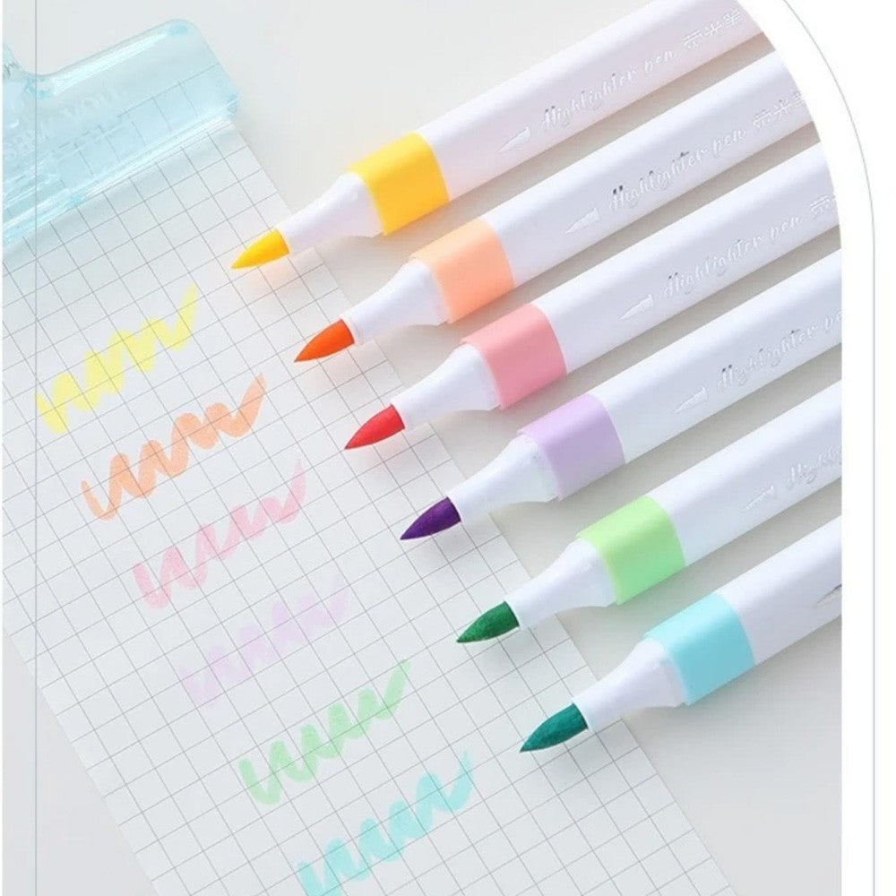 6 Color Pastel Highlighter Pen Set / 290695