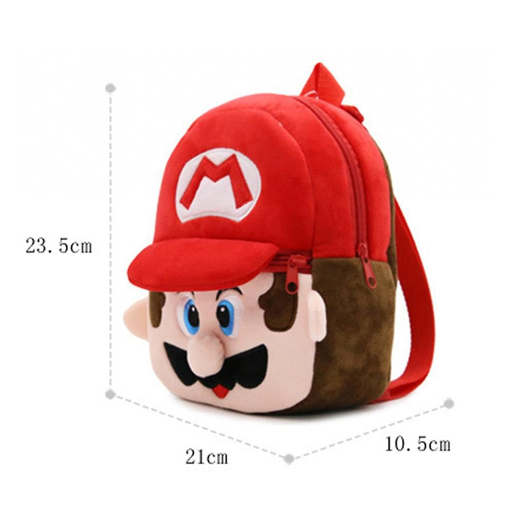 (NET) Premium Quality Mario Red & Brown Soft Plush Bag